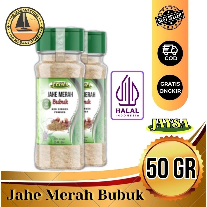 

Jaysa Jahe Merah Bubuk 50 gr/ Bumbu Dapur / Red Ginger Ground / Red Ginger Powder / Bubuk Jahe Merah / Jahe Merah Bubuk Asli / Bubuk Jahe Merah Murni / Red Ginger Powder Grade A / Red Ginger Powder Premium