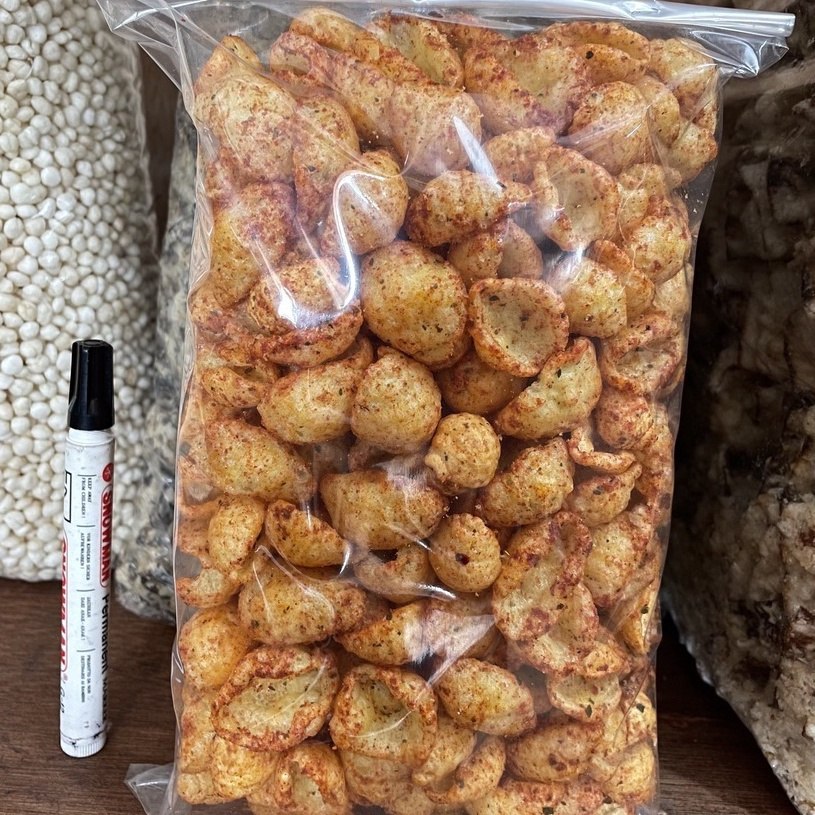 

Krupuk Keong Pedas Jeruk 250g