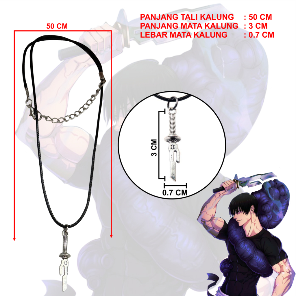 READY STOCK Kalung Toji fushiguro Jujutsu Kaisen Anime Manga JJK stainless kalung anime bracelet aks