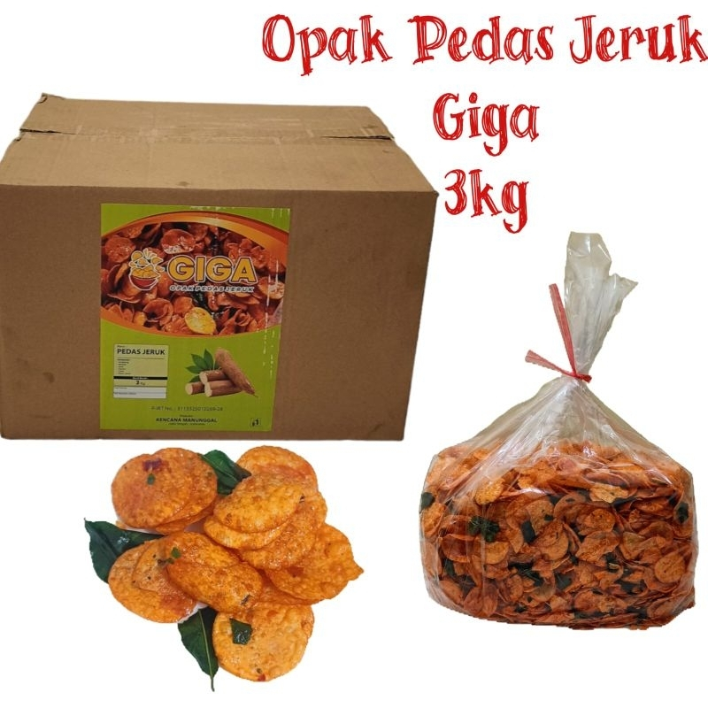 

OPAK GIGA PEDAS MANIS 1 Bal isi 3 kg
