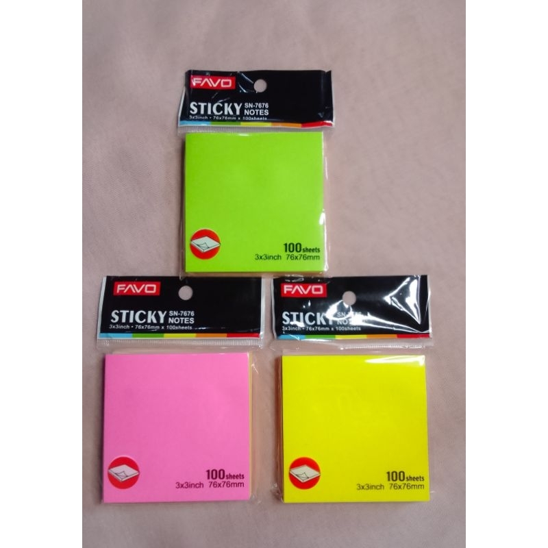 

STICKY Notes 3X3iN 76X76mm
