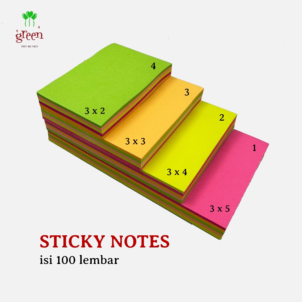 

Sticky notes Sticky notes isi 100 lembar Memo Stick Memo Kertas memo Kertas Index