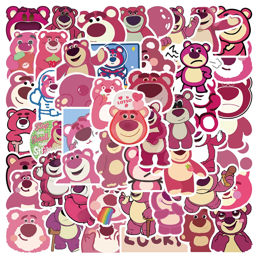 

COD Disney pink bear Stiker Beruang merah muda Stiker Anti Air Stikers Berperekat Waterproof sticker decal buat Motor Helm Buku Journal Koper Casing HP Laptop Botol Minum Hadiah anak