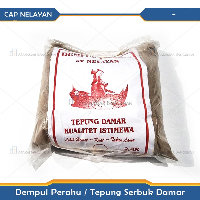 Tepung Serbuk Damar Dempul Perahu CAP NELAYAN 500 gr