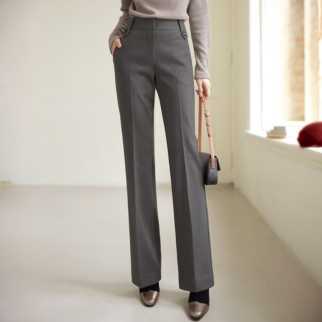 BootCut Pants - Celana Panjang Wanita Wide Highwaist Pants Basic Korean Long Trousers Henka