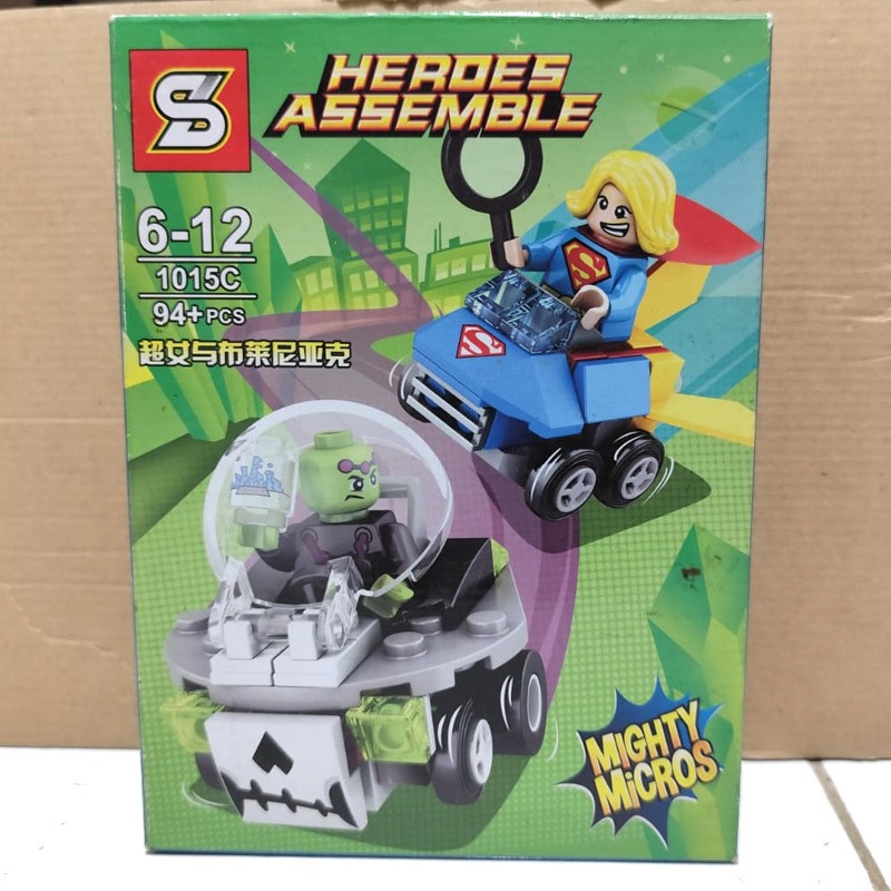 Bricks Supergirl vs Brainiac Heroes Assemble Mighty Micros SY 1015C