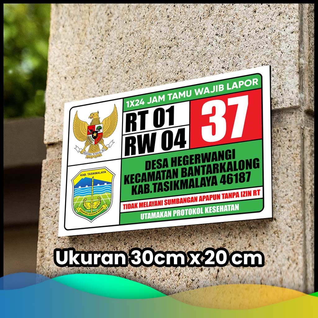 Nomor Rumah Akrilik Custom / Nomor Rumah Custom Stiker On Akrilik