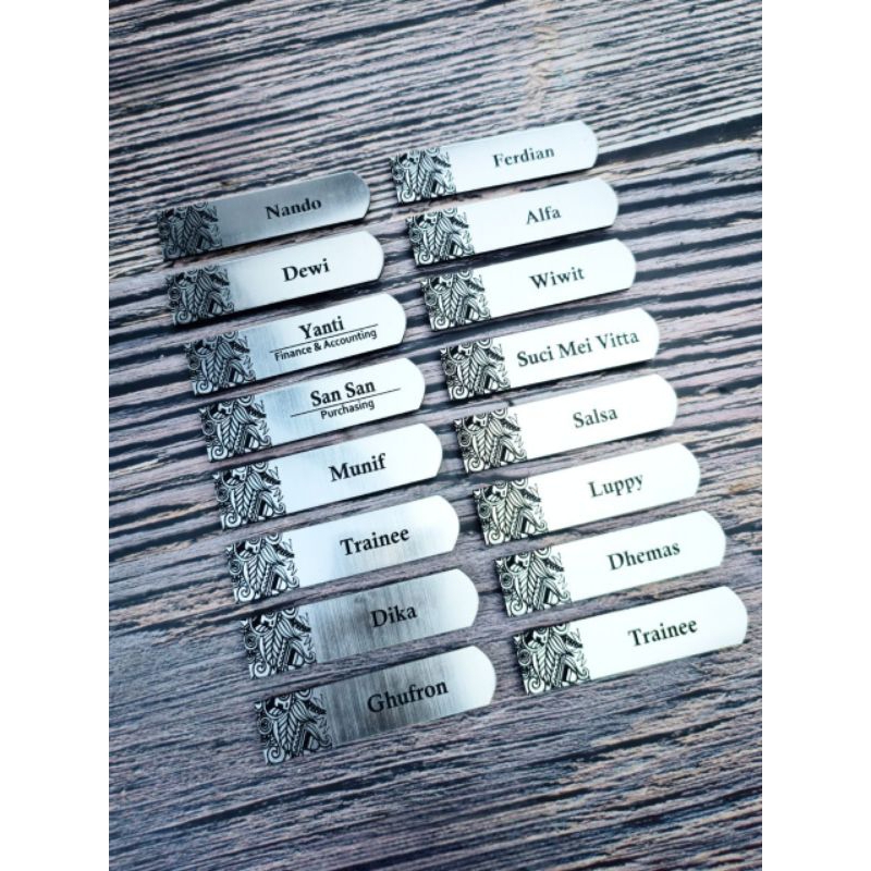 

Jual Nametag Gravoply Custom