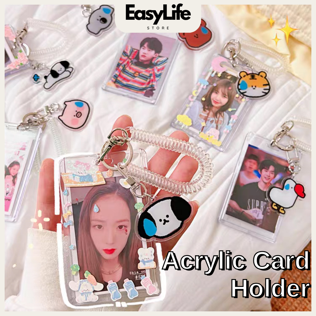 

Tempat Penyimpanan Kartu Nama PC Kartu Identitas Bahan Akrilik Bening - ID Card Photocard Holder