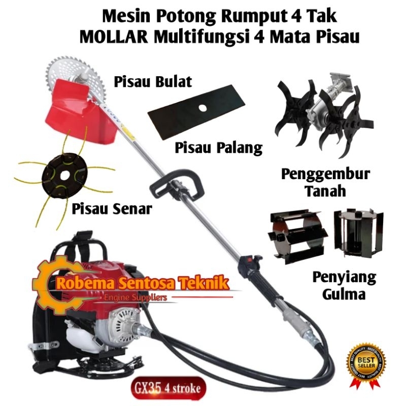 Mesin Potong Rumput 4 Tak Multifungsi Mesin Mollar GX 35
