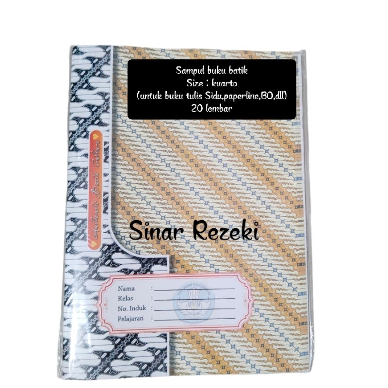 20 lembarSampul buku kuarto/sampul buku batik/sampul buku tulis/sampul buku tulis batik/sampul buku 