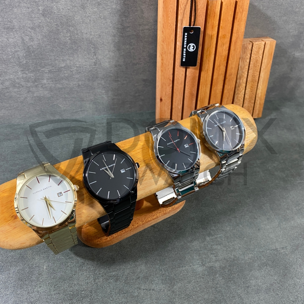Hannah Martin  - Jam Tangan Original Pria - Jam Tangan Slim Design dengan Tanggal - Jam Tangan Cowok