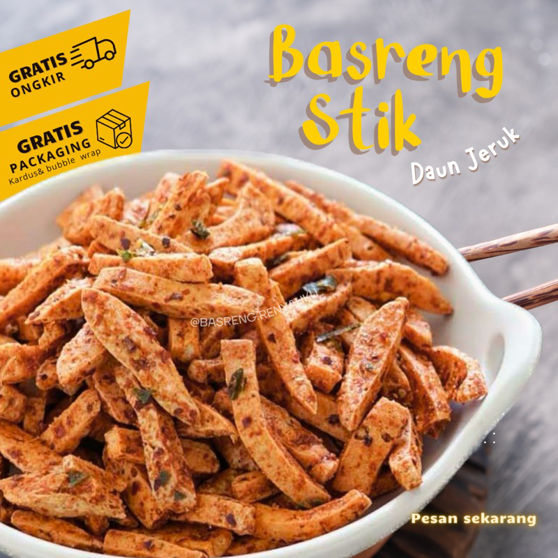 

(100gr) BASRENG STIK VIRAL TERBARU!!! MURAH dan BISA COD / RENYAH DAUN JERUK