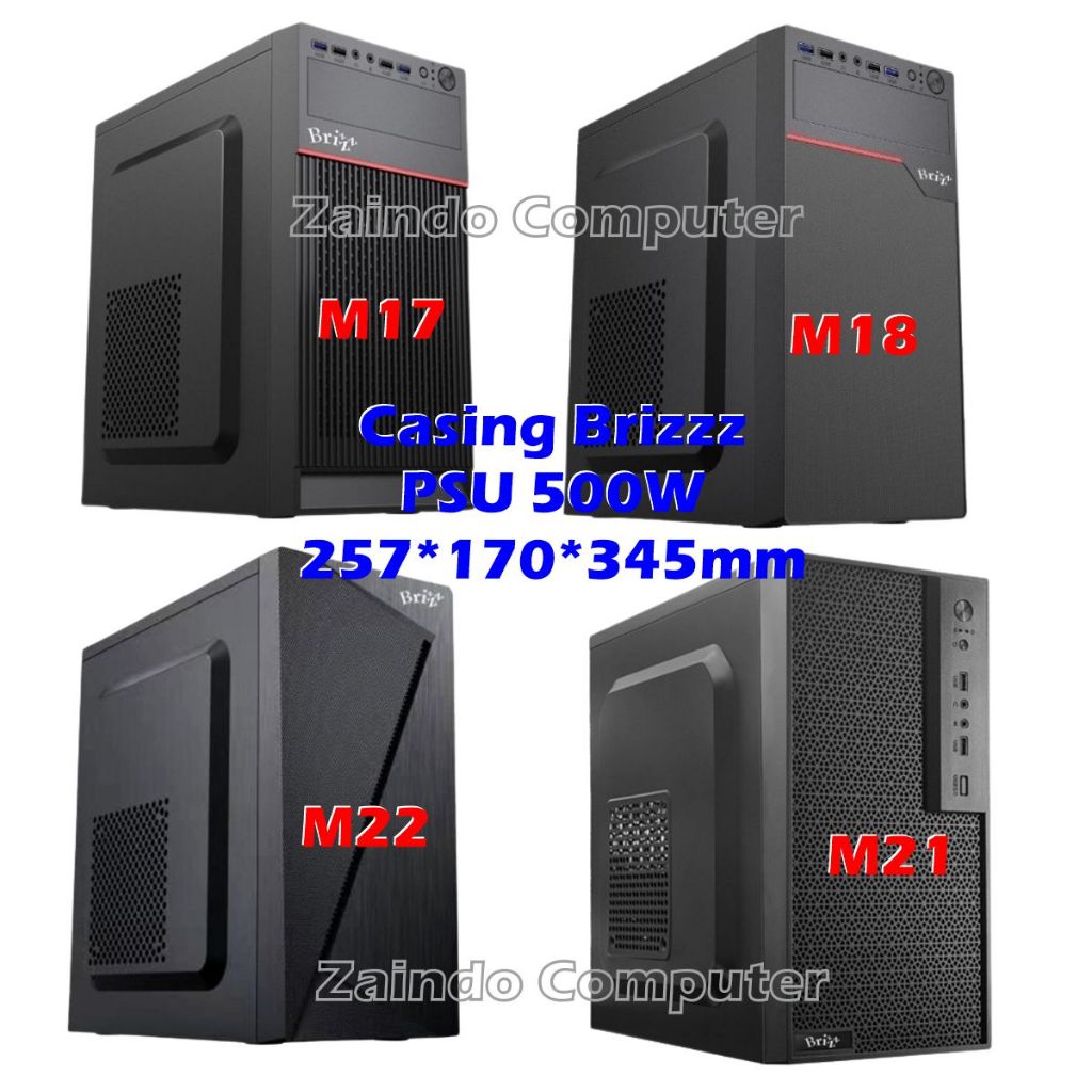 CASING KOMPUTER MINI 500W BRIZZ - CASING MINI BRIZZ ATX PSU 500W STANDART - CASING BRIZZ MICRO ATX P
