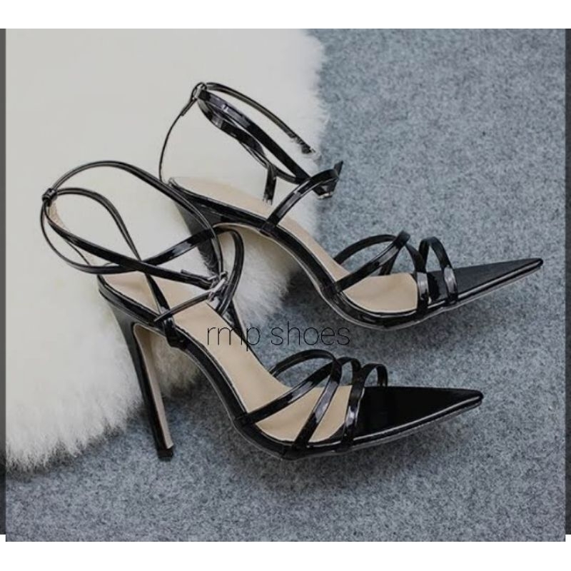 high heels wanita berlin gladiator tali  pesta hak lancip 12cm cantik
