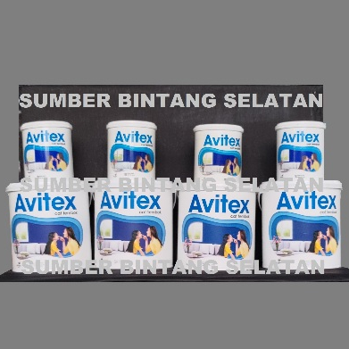 CAT TEMBOK MERK AVITEX DARI AVIAN BRAND UKURAN 1KG HITAM/ PUTIH