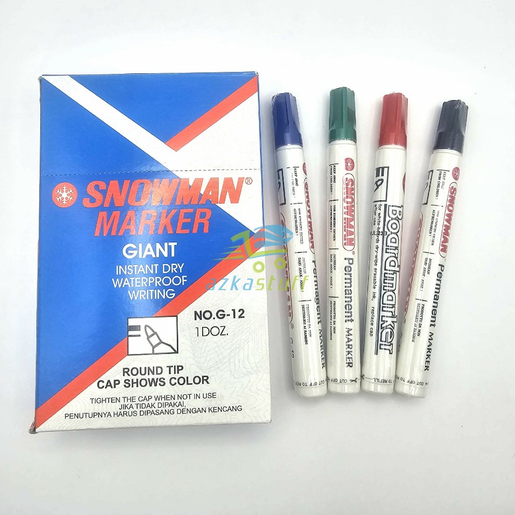 

Spidol Permanent Snowman G-12 - Spidol Whiteboard