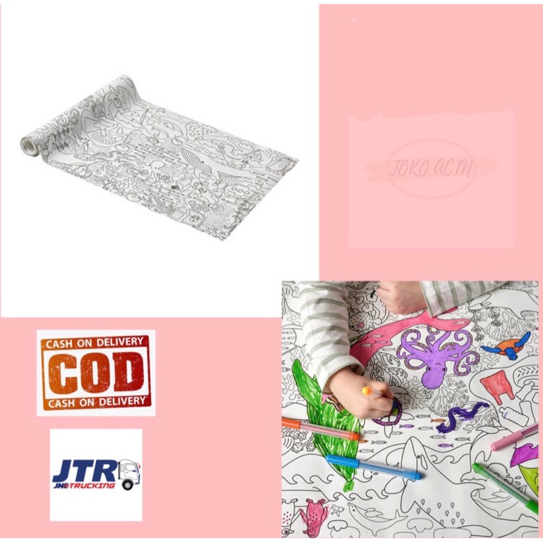 

TERUPDATE BLAVINGAD Rol kertas mewarnai uk 1 m kertas mewarnai kertas roll anak kertas gambar buku mewarnai anak