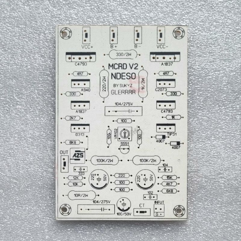 PCB Driver Power Amplifier MCRD V2 Ndeso Glerr Fiber Sukys