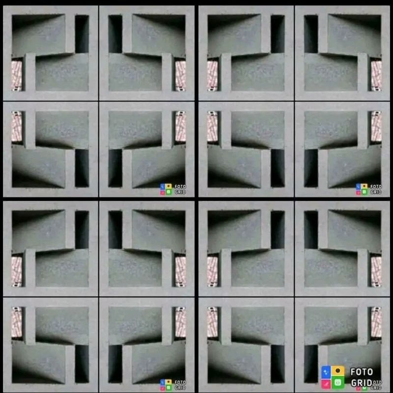 Roster beton/Loster minimalis motif cangkul