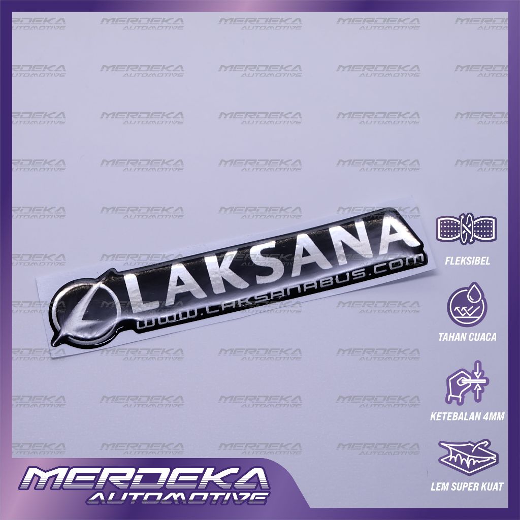 Emblem logo laksana / emblem timbul laksana / sticker laksana / stiker logo laksana / emblem 3d laks