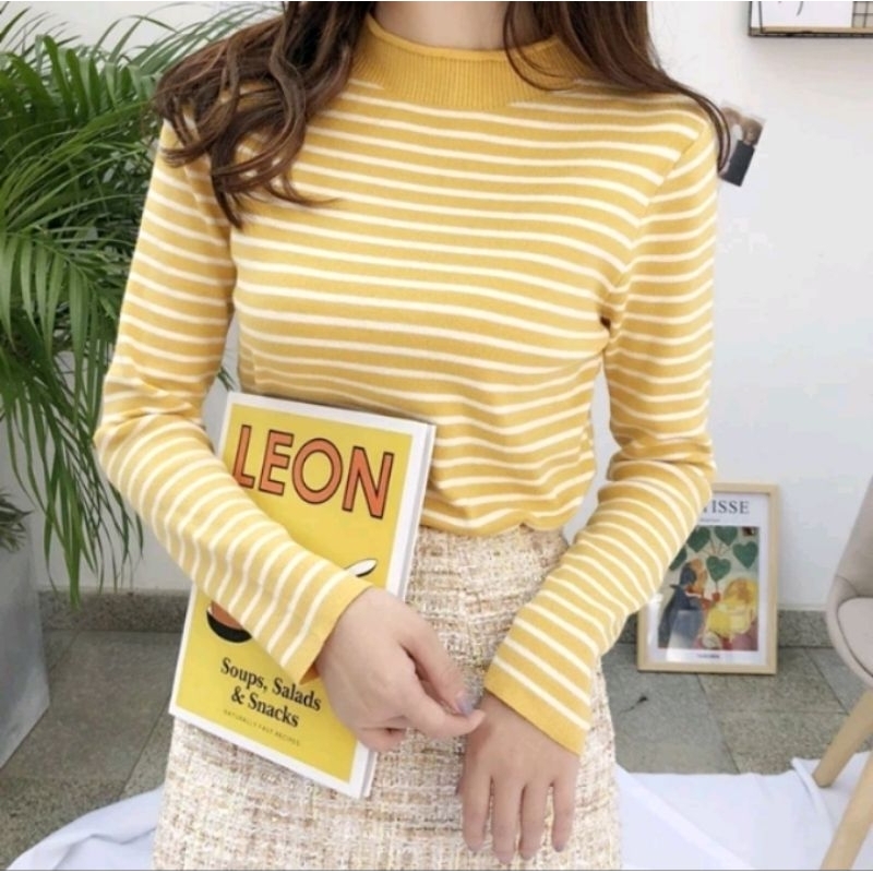 Inner Rajut / Turtle Neck / Dalaman Hijab / Manset Atasan Wanita  Baju Lengan Panjang
