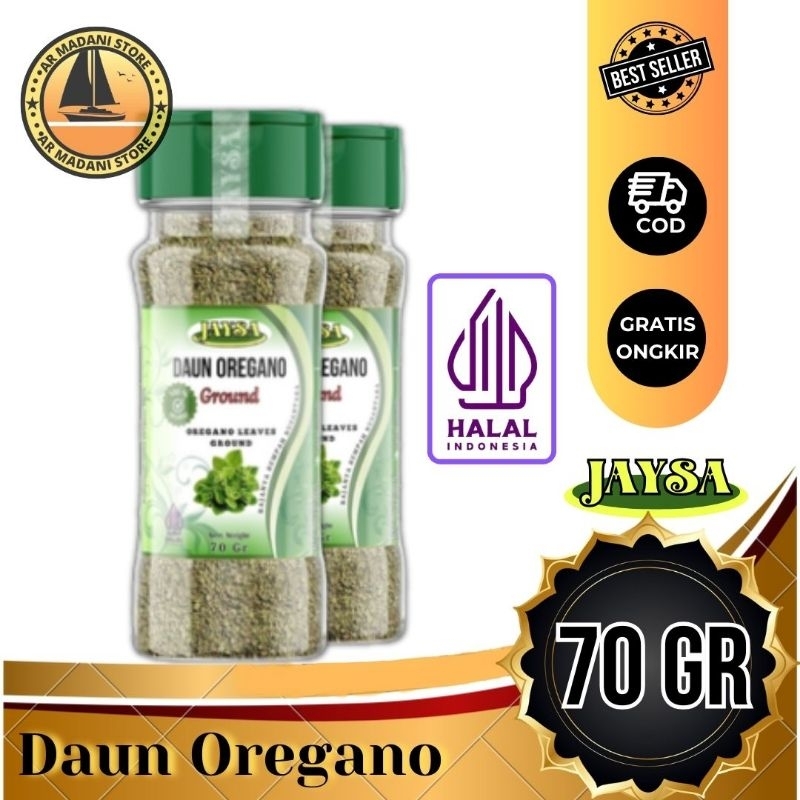 

JAYSA Daun Oregano 70 gr / Oregano Flakes / Dried Oregano Leaves / Dried Oregano / Daun Oregano Kering / Italian Herbs / Oregano Kering / Oregano Leaves / Dried Oregano Leaves Premium / Daun Oregano Premium / Bumbu Instan / Bumbu Masak / Bumbu Murah