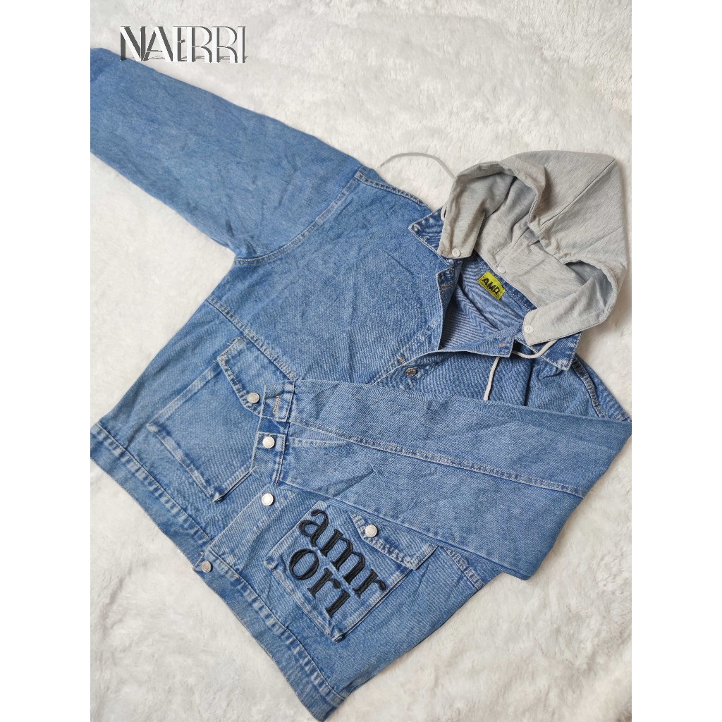 AMR ORIGINAL 3 | POCKET HOODIE JACKET JEANS | POCKET JACKET OVERSIZED | JAKET JEANS HOODIE | JAKET H