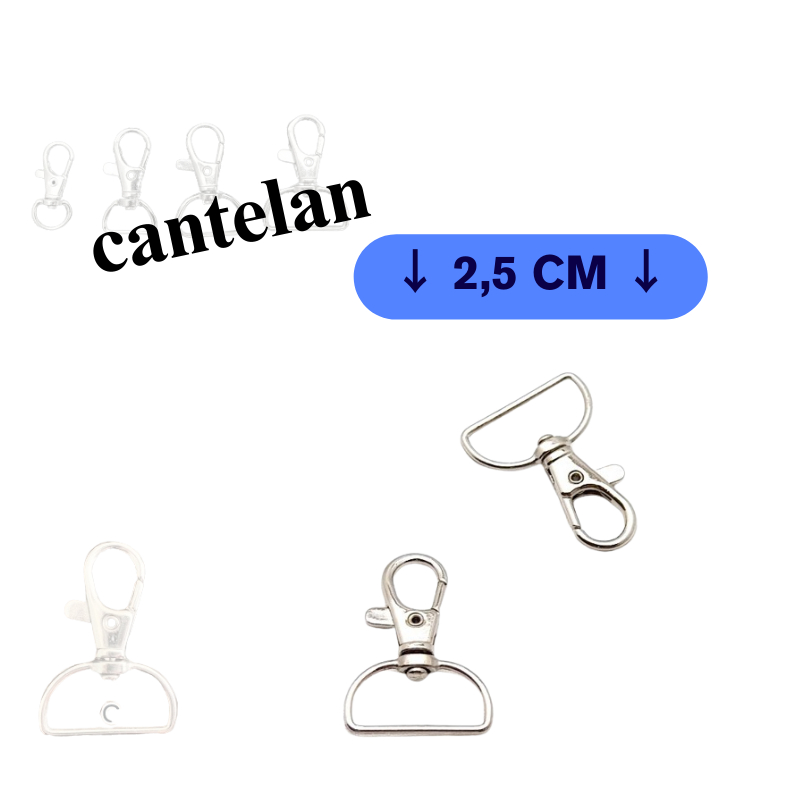 

Kew Kew Kait Besi Cantelan Gantungan Pengait Pita Lanyard ID Name Card ukuran 2,5 cm