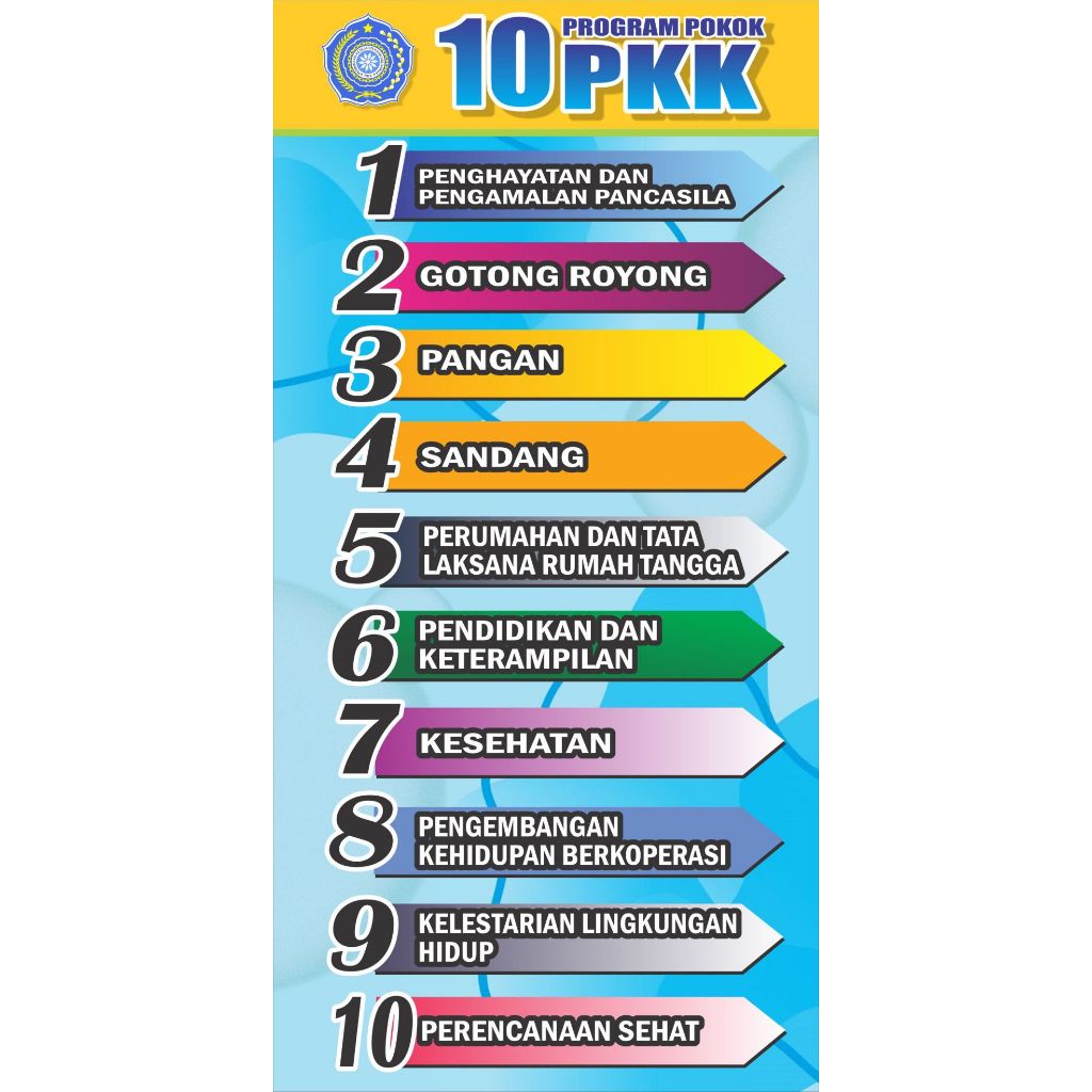 Spanduk Banner 10 Program Pokok PKK