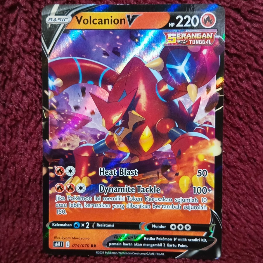 Volcanion V RR s6h - Pokemon TCG Indonesia foil holo