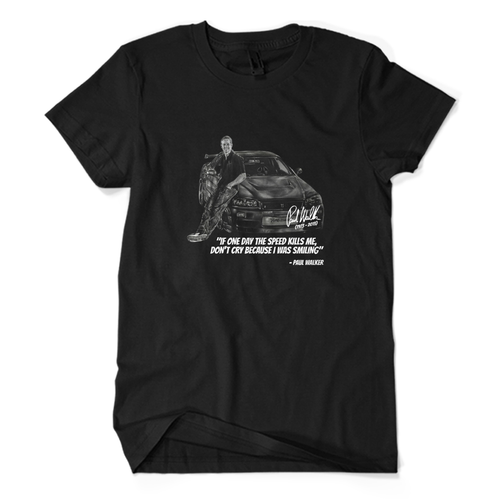 Kaos Distro Premium PAUL WALKER QUOTE - Baju Film Movie The Fast and the Furious Unisex Dewasa