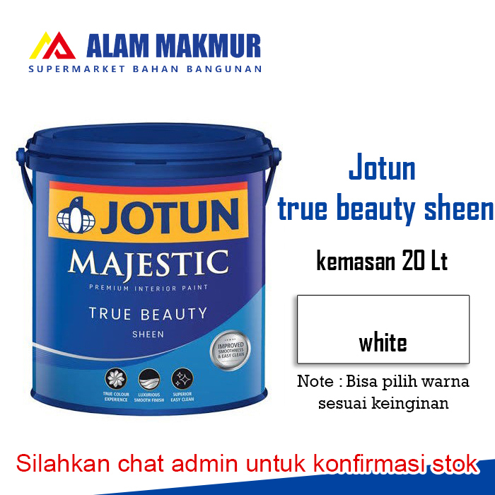 Cat Tembok Interior JOTUN MAJESTIC TRUE BEAUTY SHEEN Galon 20 Liter (WHITE)