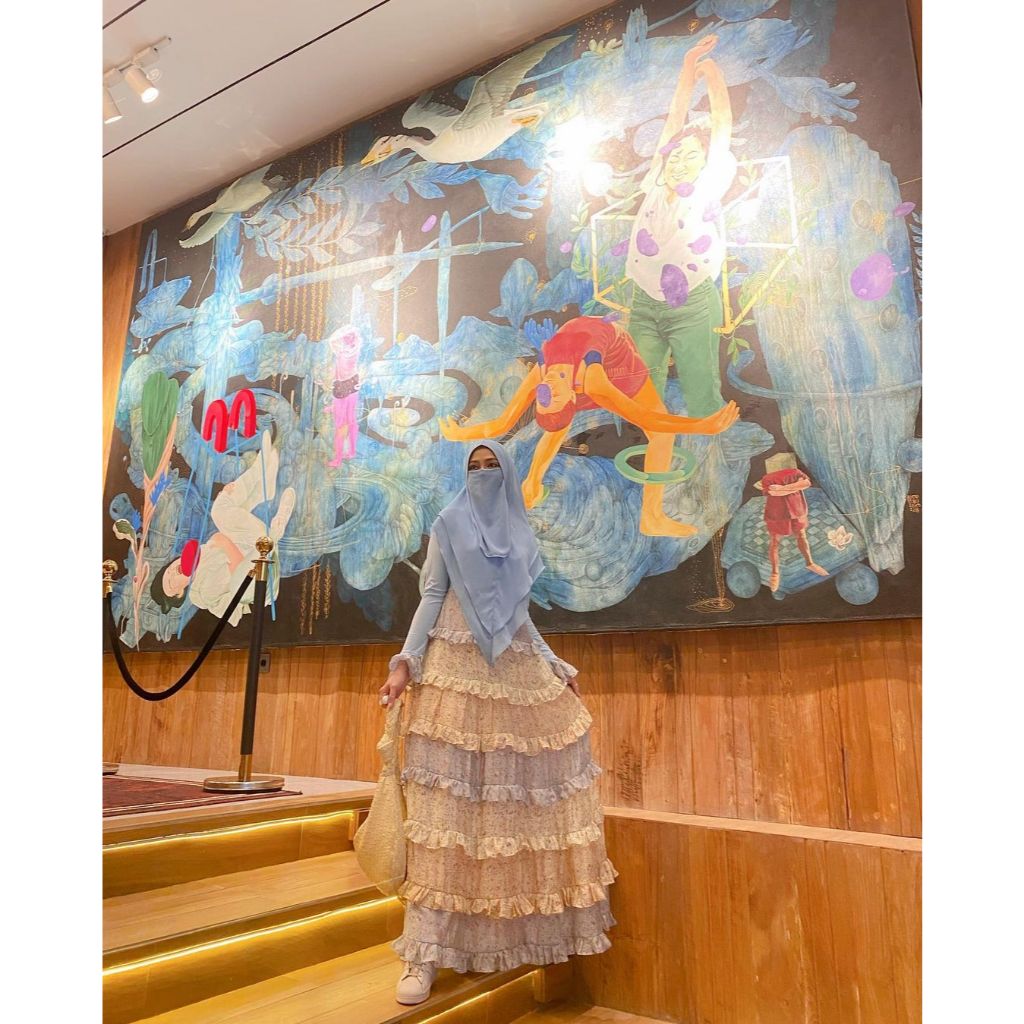 Set Syar'i Gradasi Motif Bunga