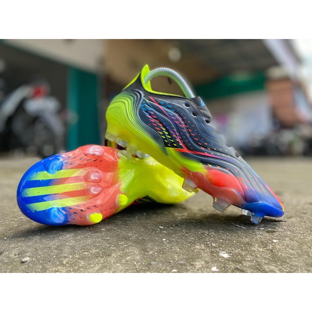 Sepatu Bola Adidas Copa Sense.1 FG - Core Black Bright Cyan