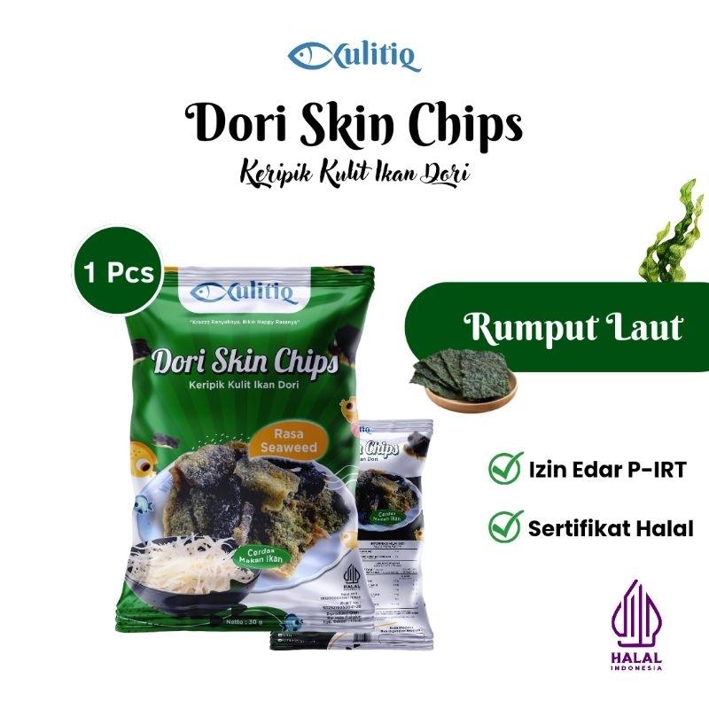 

Kulitiq Dori Skin Chips : (Keripik Kulit Ikan Dori) - Rumput Laut 1 pcs