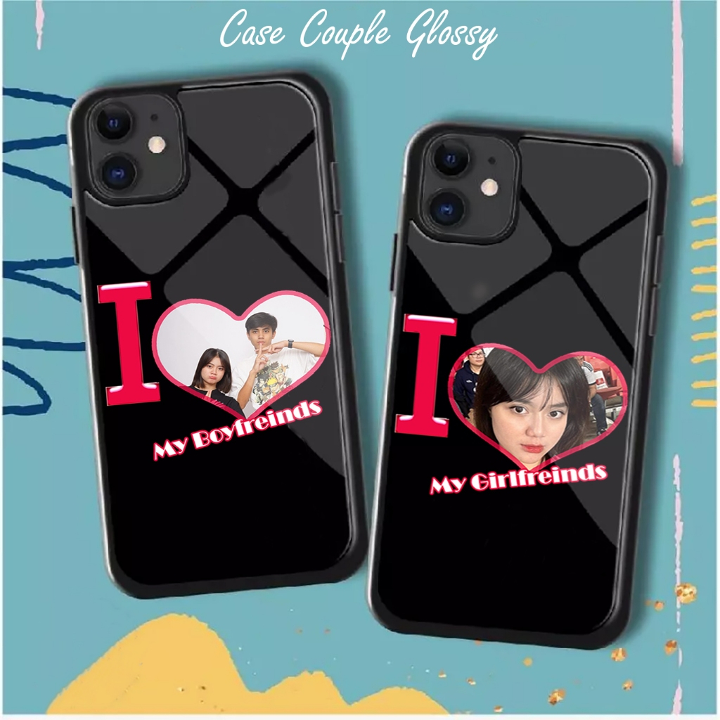 Custom Case Couple Hardcase 2D Glossy Mengkilap Bisa Request Foto, gambar Ready for all type hp...