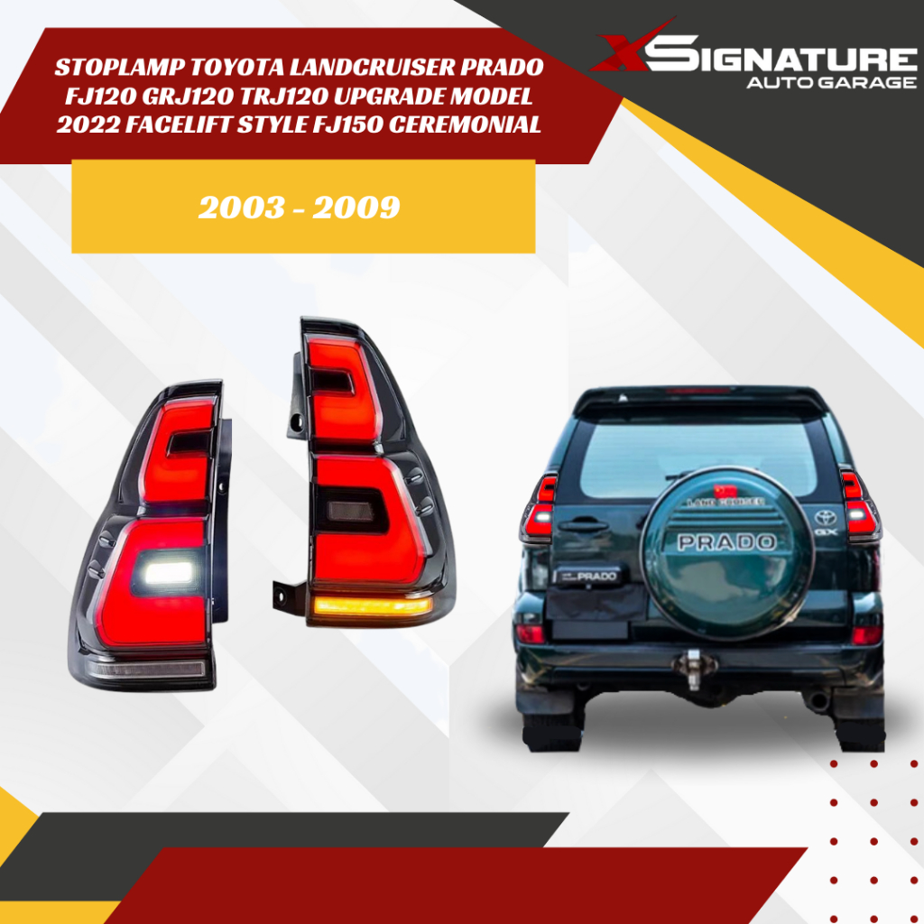 STOPLAMP TOYOTA LANDCRUISER PRADO (2003-2009) FJ120 GRJ120 TRJ120 UPGRADE MODEL 2022 FACELIFT STYLE 