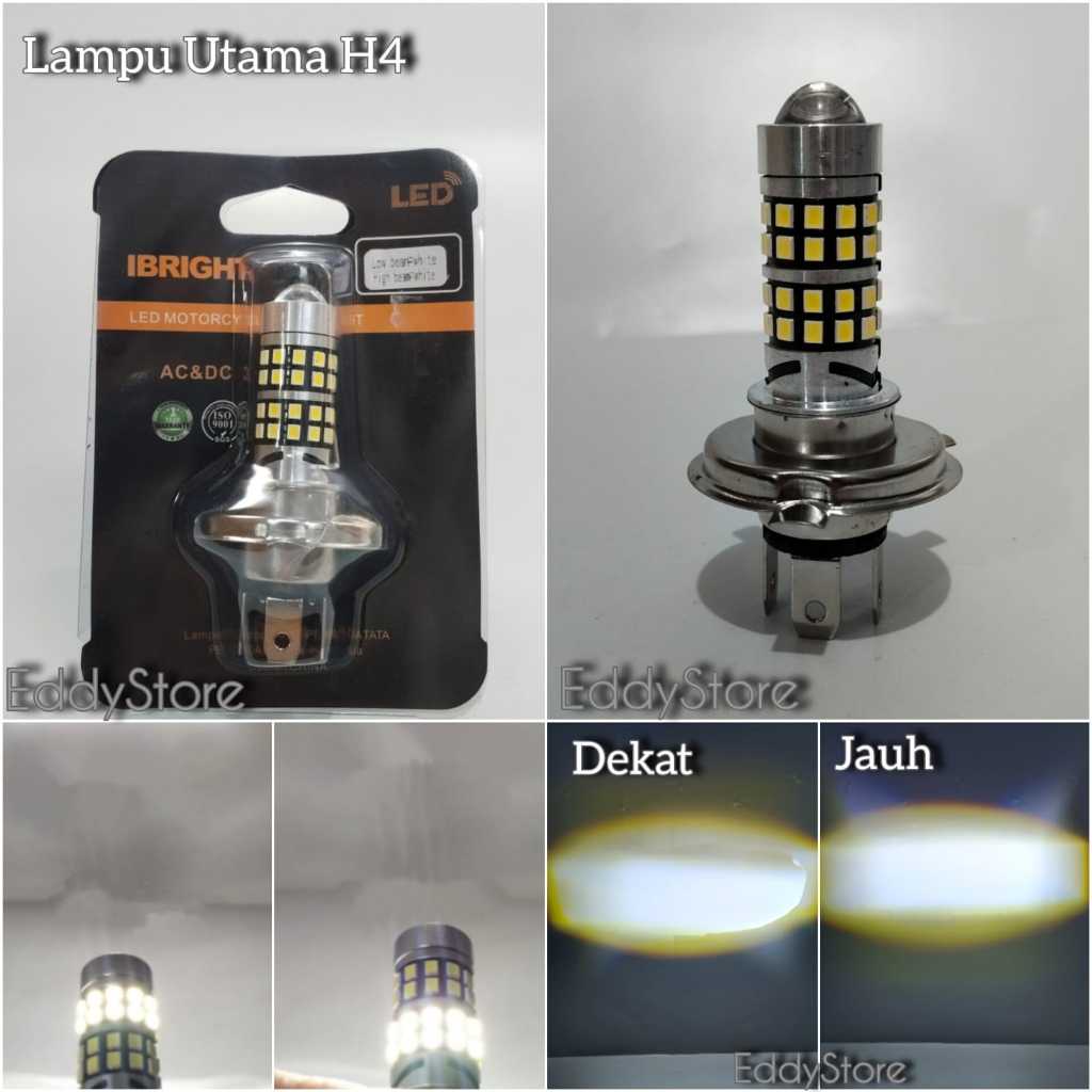 Lampu Utama Led H4 IBRIGHT Jauh Dekat Plus Senja