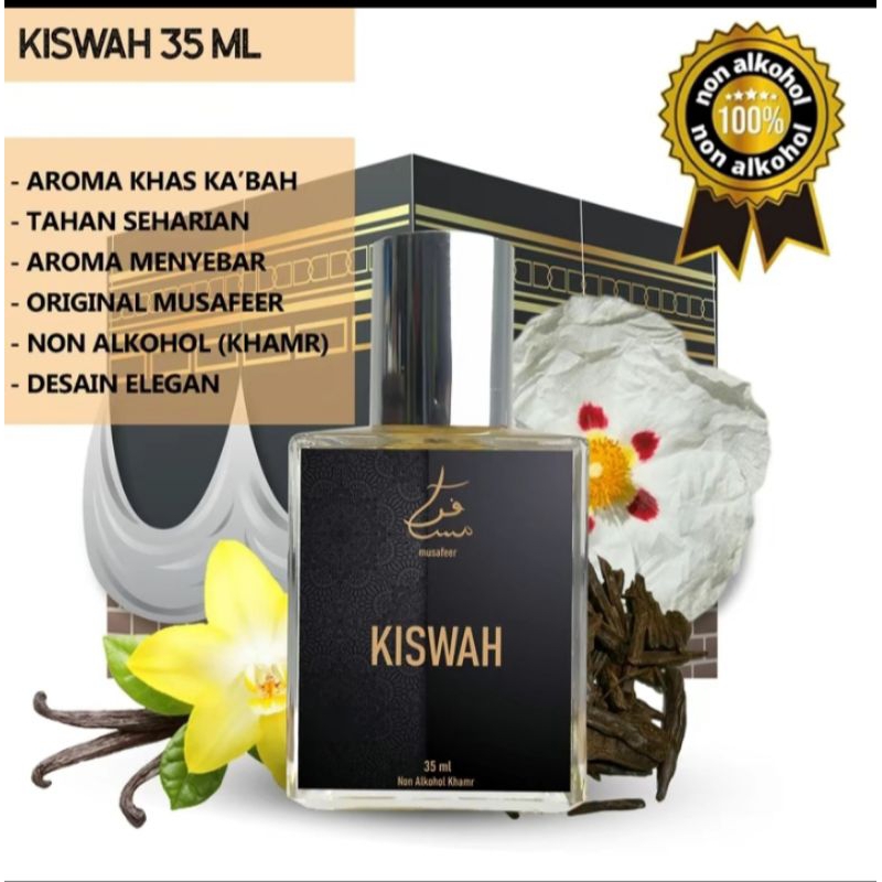 PARFUM KISWAH KA'BAH 35ML | MINYAK WANGI SHOLAT NON ALKOHOL. ( KHAMR ) AROMA KHAS KAIN KA'BAH