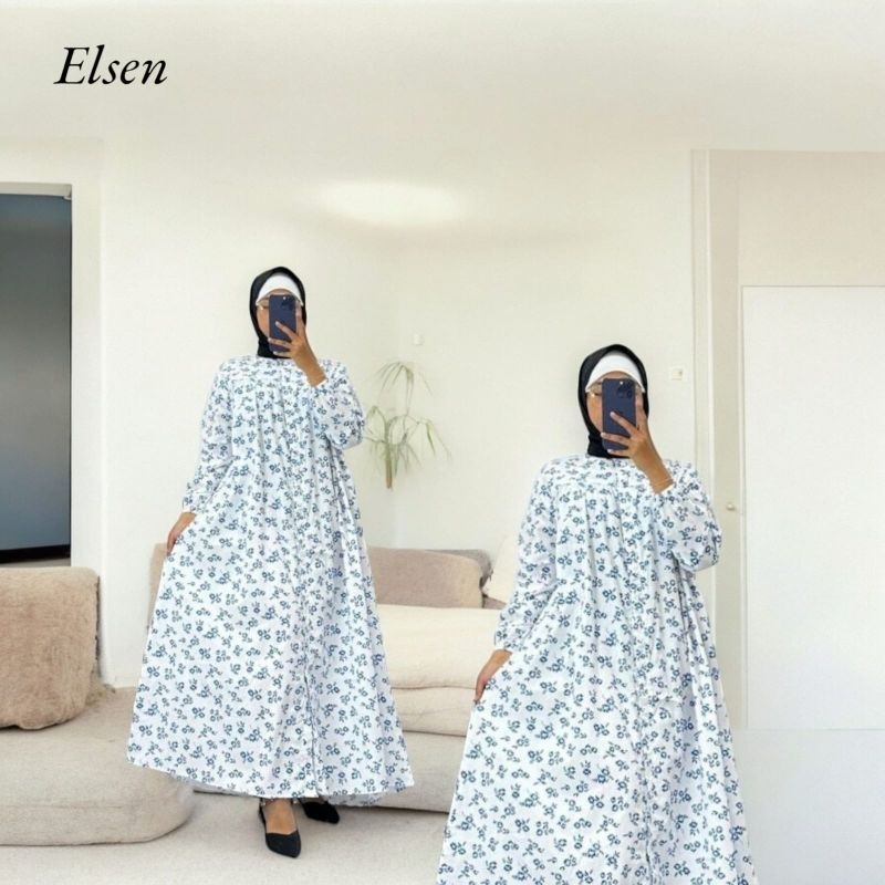 ELSEN GAMIS GAMIS MOTIF BUNGA KATUN JEPANG PREMIUM COLLECTION