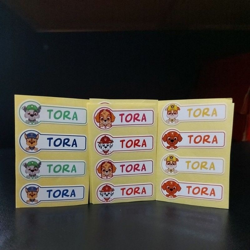 

Paw Patrawl Sticker nama anak Stiker nama untuk buku sekolah Label Nama Anak Murah Lucu Karakter Paw Patrol