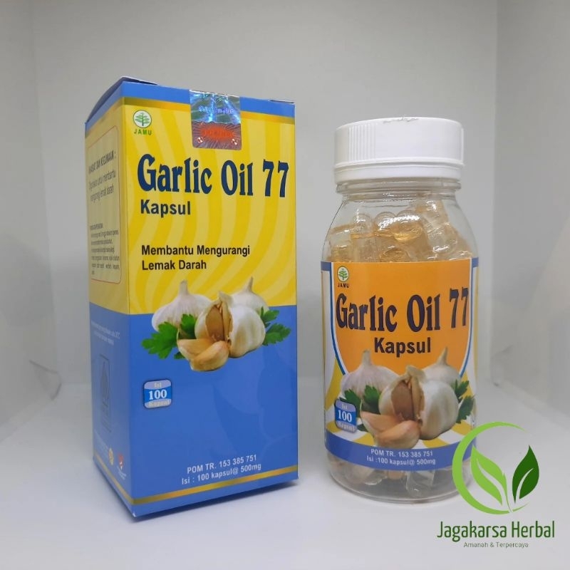 Garlic Oil 77 isi 100 Kapsul | Kapsul Minyak Bawang Putih Original | Garlic Oil 77 POM