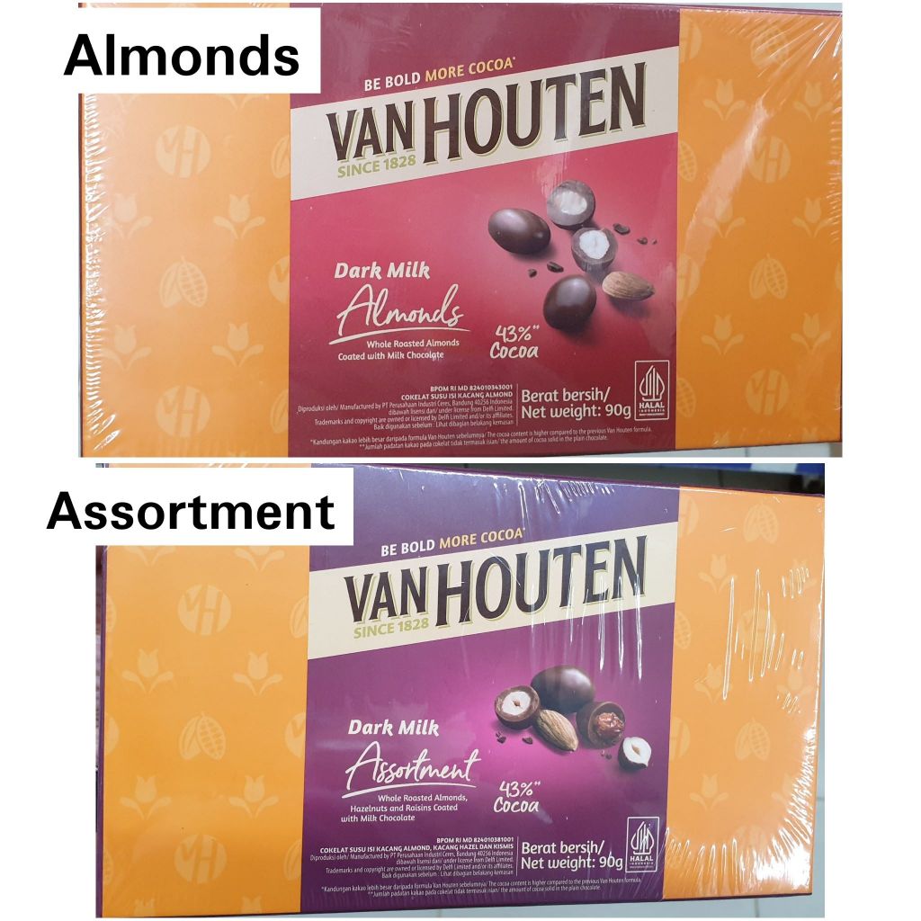 

Coklat Van Houten Chocolate Box 90 Gram Cokelat Almond & Assortment