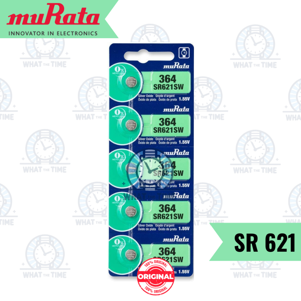 WTT Baterai Murata SR621SW 364 AG1 SR 621 SR621 Batu Batre Kancing Battery Koin Sony Jam Tangan