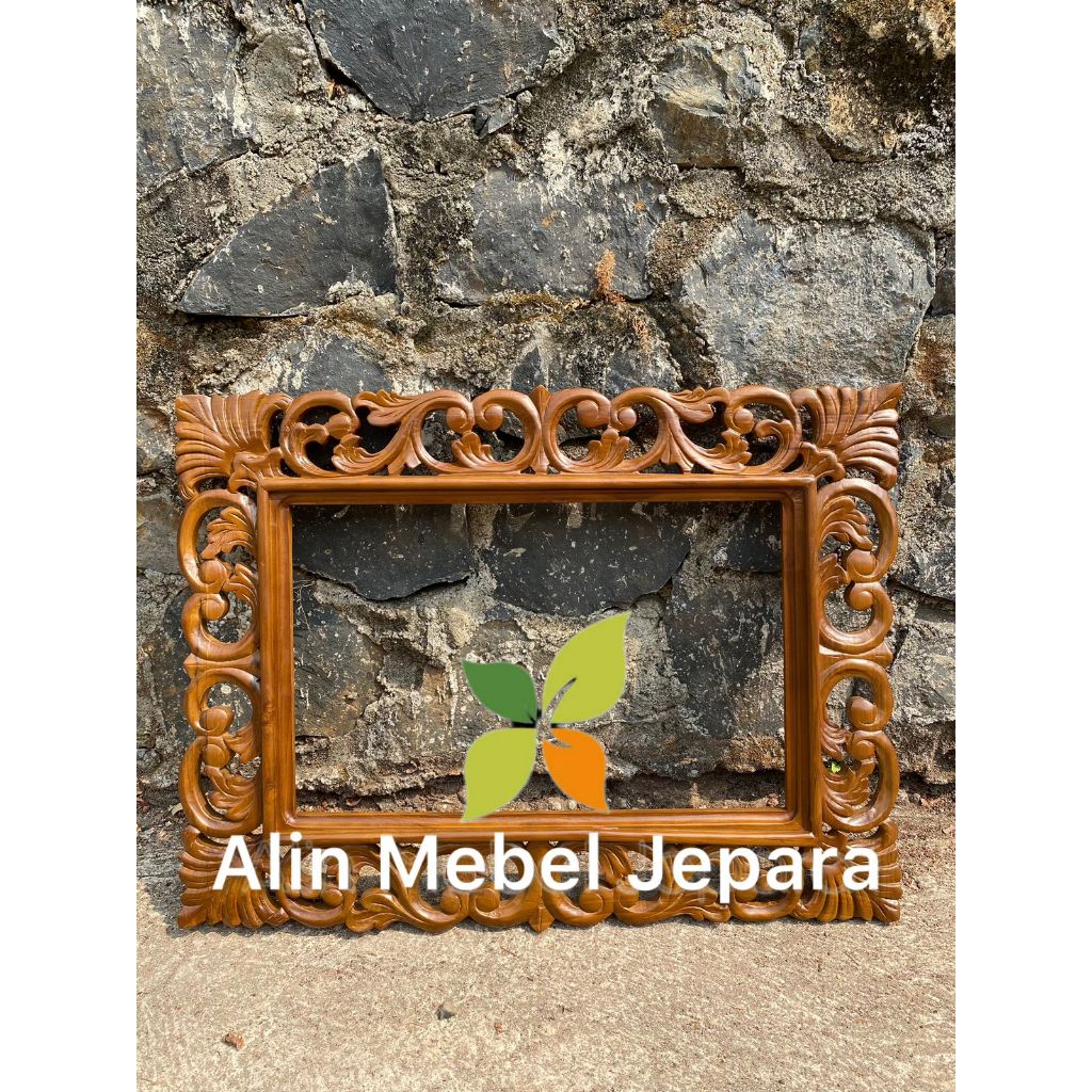 Pigura Ukiran Kayu Jati , Rangka Pigura Kayu Jati, Dekorasi  Studio Photo