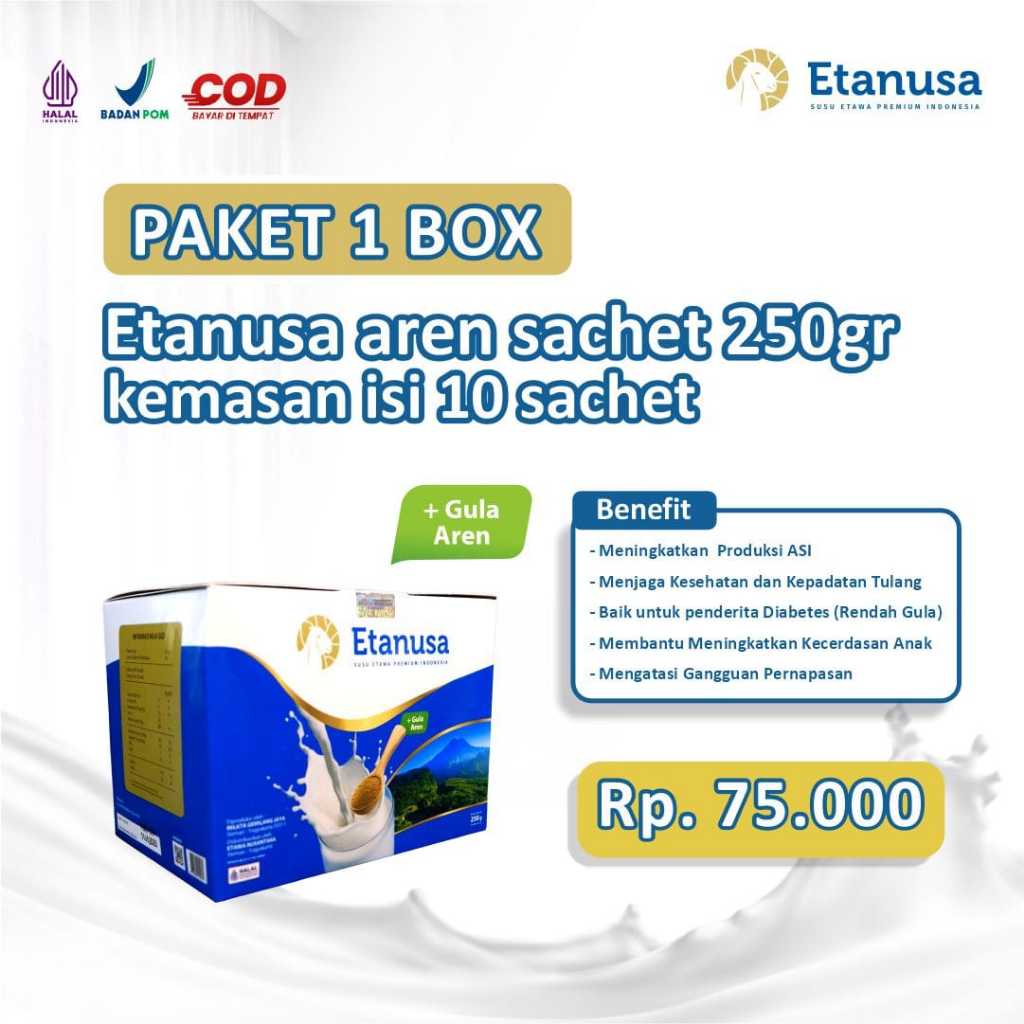 

[LIVE SHOPPING] - Etanusa Sachet Kemasan Praktis Rendah Gula & Krimer Nabati Baik Untuk Diabetes Obesitas