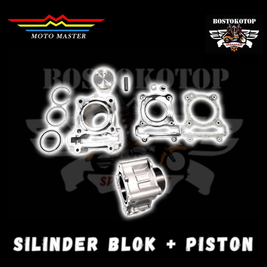 Moto Master Silinder Blok Bore Up Kit KLX 63MM Mio 58.5MM Jupiter Jupi MX Ukuran 60mm 62mm Lengkap P