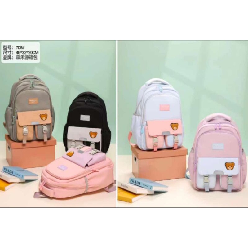 TAS RANSEL SEKOLAH CEWEK IMPORT MODEL KOREA