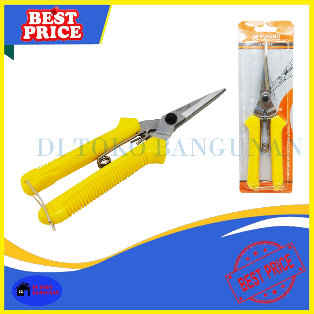 

Gunting Serbaguna Model Berigi 8 Inch Gunting korea / Gunting Dahan FURANO